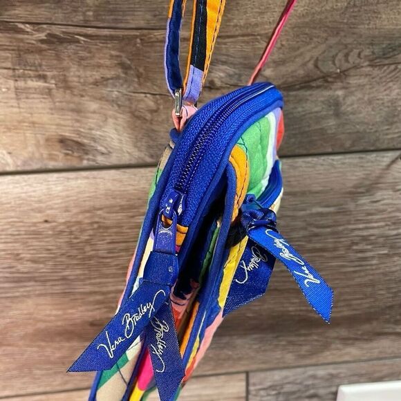 VERA BRADLEY Women's Signature Quilted Double Zip Color-block Crossbody Purse - Picture 10 of 13